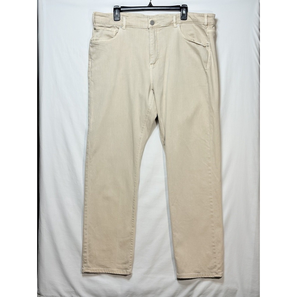 DL1961 Russell Slim Straight Jeans Mens 40x32 Beige Khaki